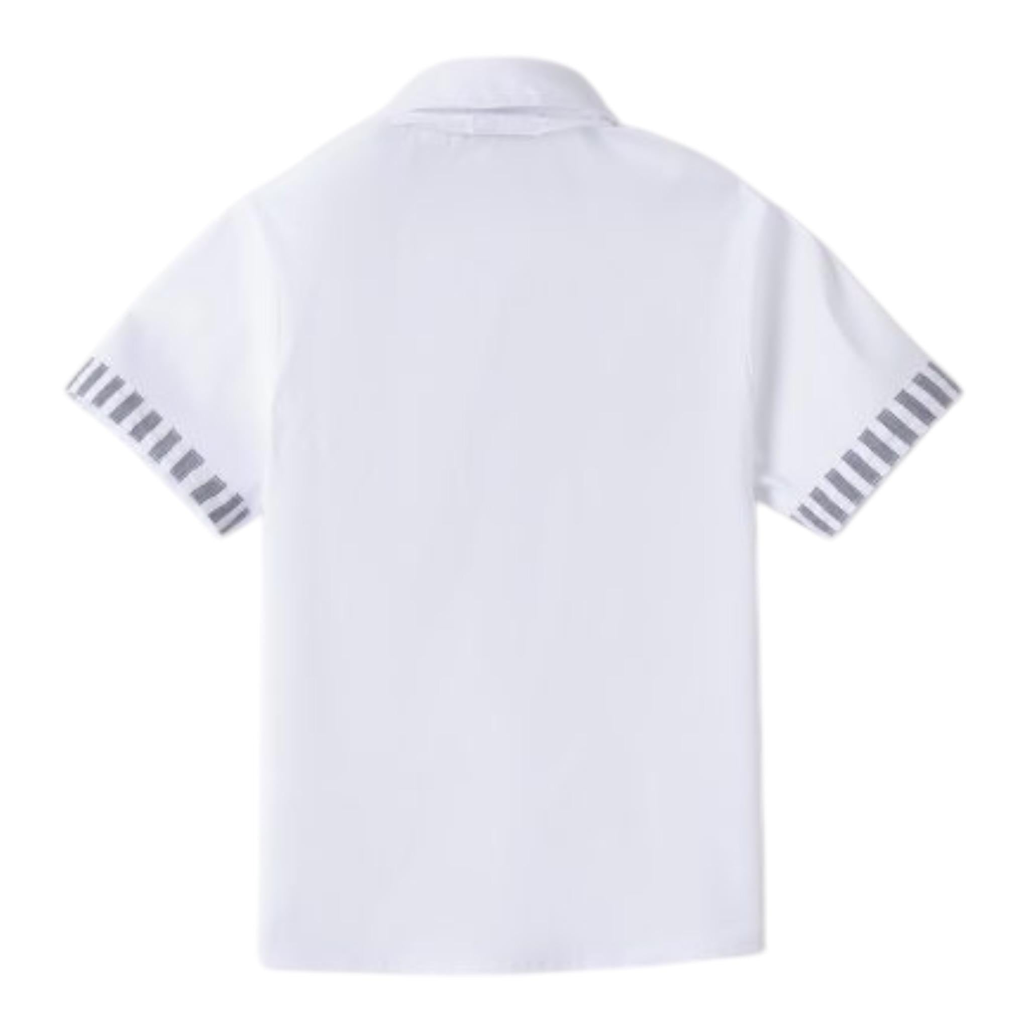 Sarabanda Camicia Tinta Unita con Cravatta per Neonato 0B132N BIANCO SARABANDA 