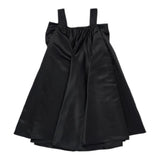 Twinset Abito Tinta Unita Con Fiocco E Bretelle Logate In Contrasto Nero Per Bambina