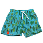 Sun68 Costume Modello Boxer tinta unita con Stampa Verde Acqua per Bambino H19316X VERDE ACQUA SUN68 