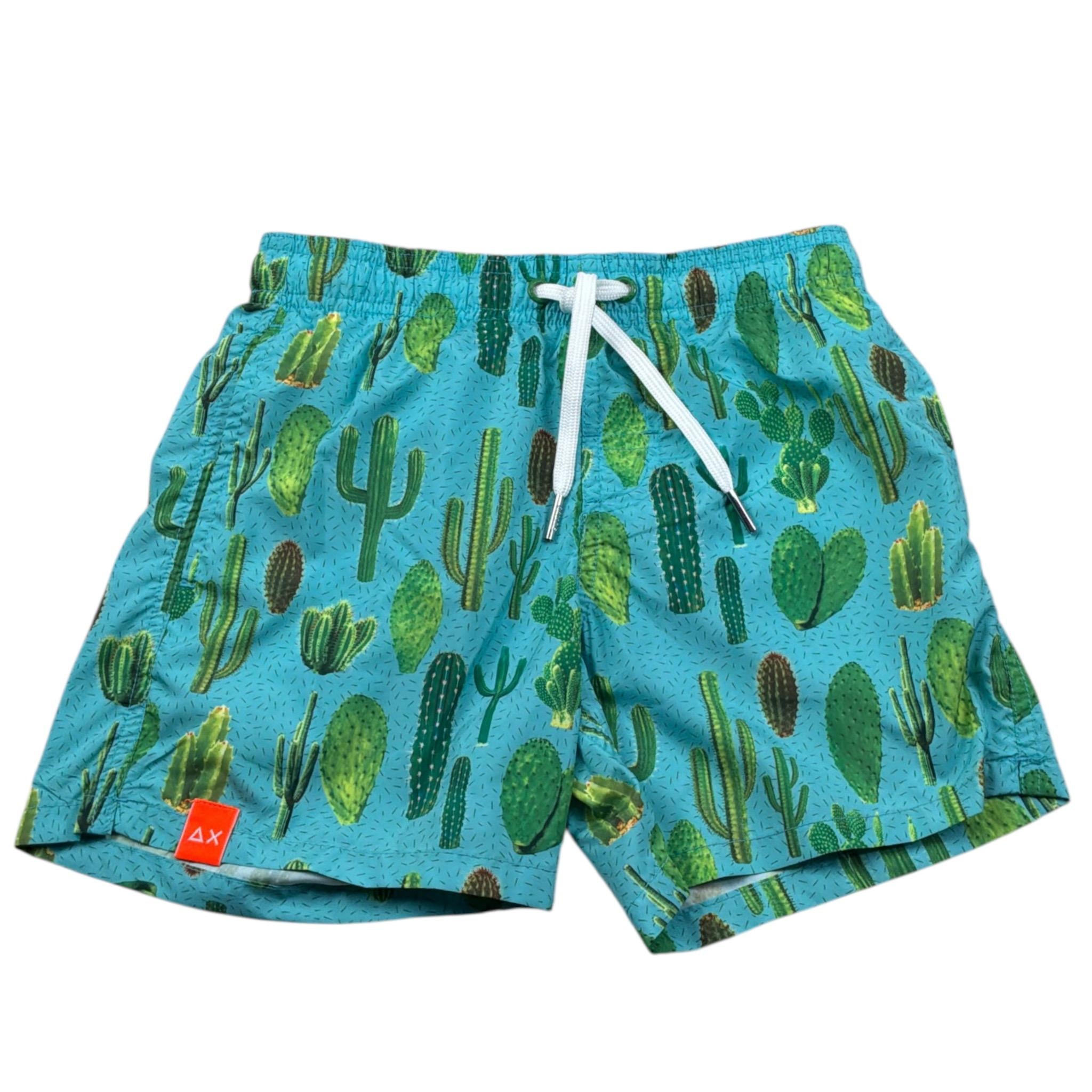 Sun68 Costume Modello Boxer tinta unita con Stampa Verde Acqua per Bambino H19316X VERDE ACQUA SUN68 