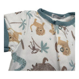 Calamaro Pagliaccetto Mezza Manica Bicolore per Neonato 32486 BIANCO/VERDE CALAMARO 