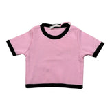 Vicolo T-Shirt Girocollo Tinta Unita con Profili In Contrasto per Neonata 3146W00301N ROSA VICOLO 