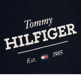 Tommy Hilfiger Shirt Girocollo Tinta Unita con Stampa per Neonato KN0KN01965 BLU TOMMY HILFIGER 