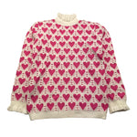 PINK BABY maglia collo alto tinta unita con ricami in contrasto Bianco per Bambina Q1182 BIANCO PINK BABY 
