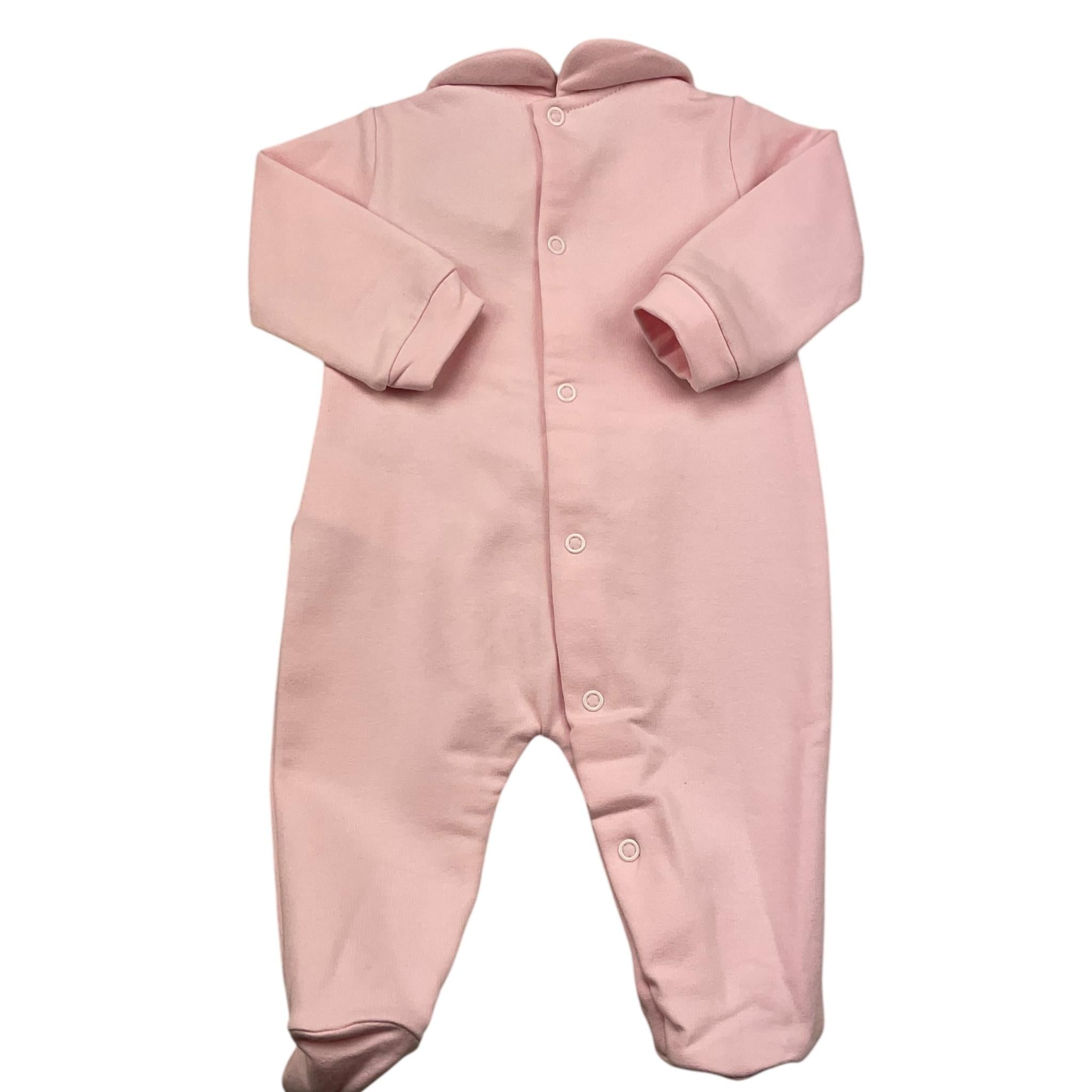 LE BEBE' tutina manica lunga tinta unita cn stampa orso Rosa per Neonata LBG5374 ROSA LE BEBE' 