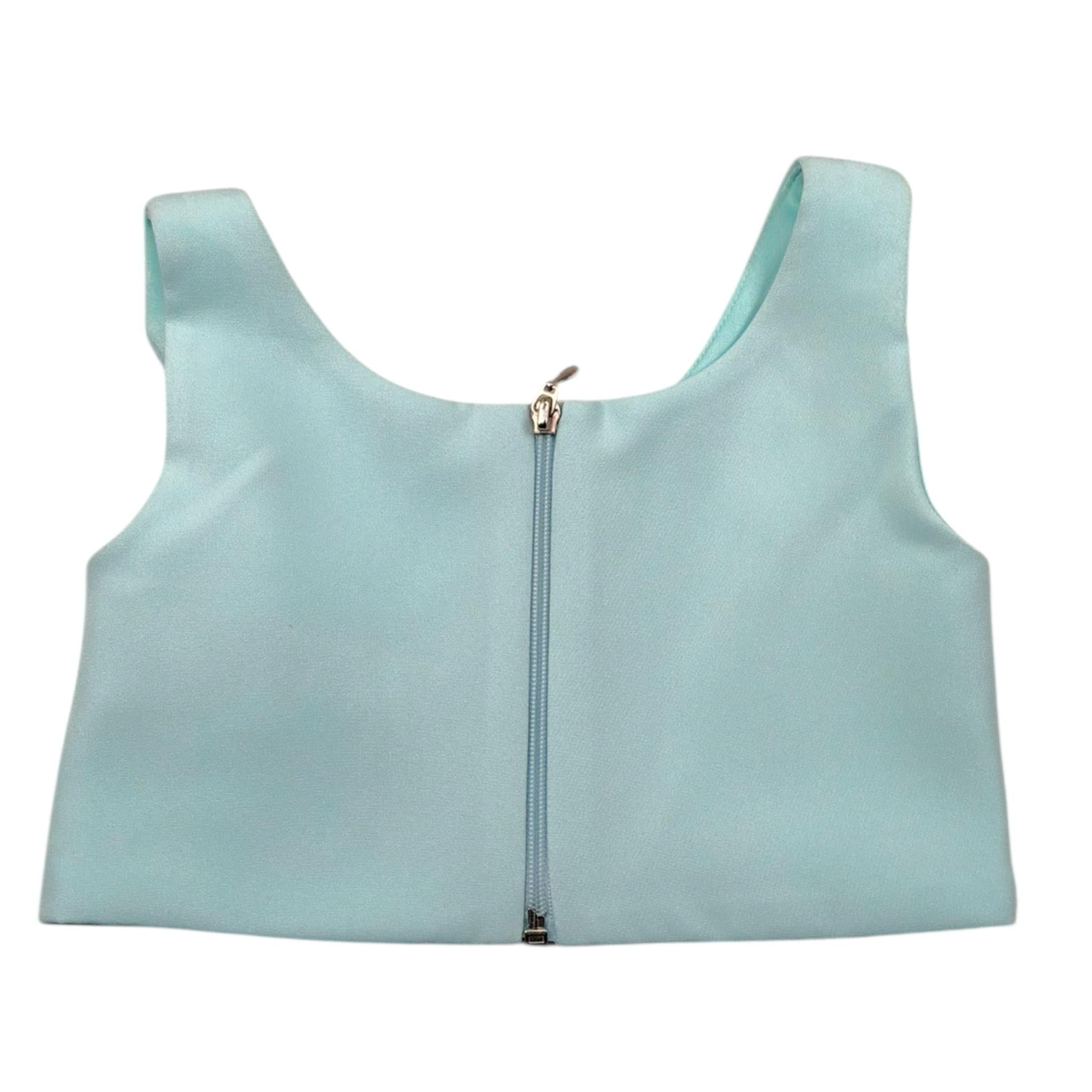 Petit Posh Top Giromanica Tinta Unita per Neonata GFBS25070TPXN VERDE ACQUA PETIT POSH 