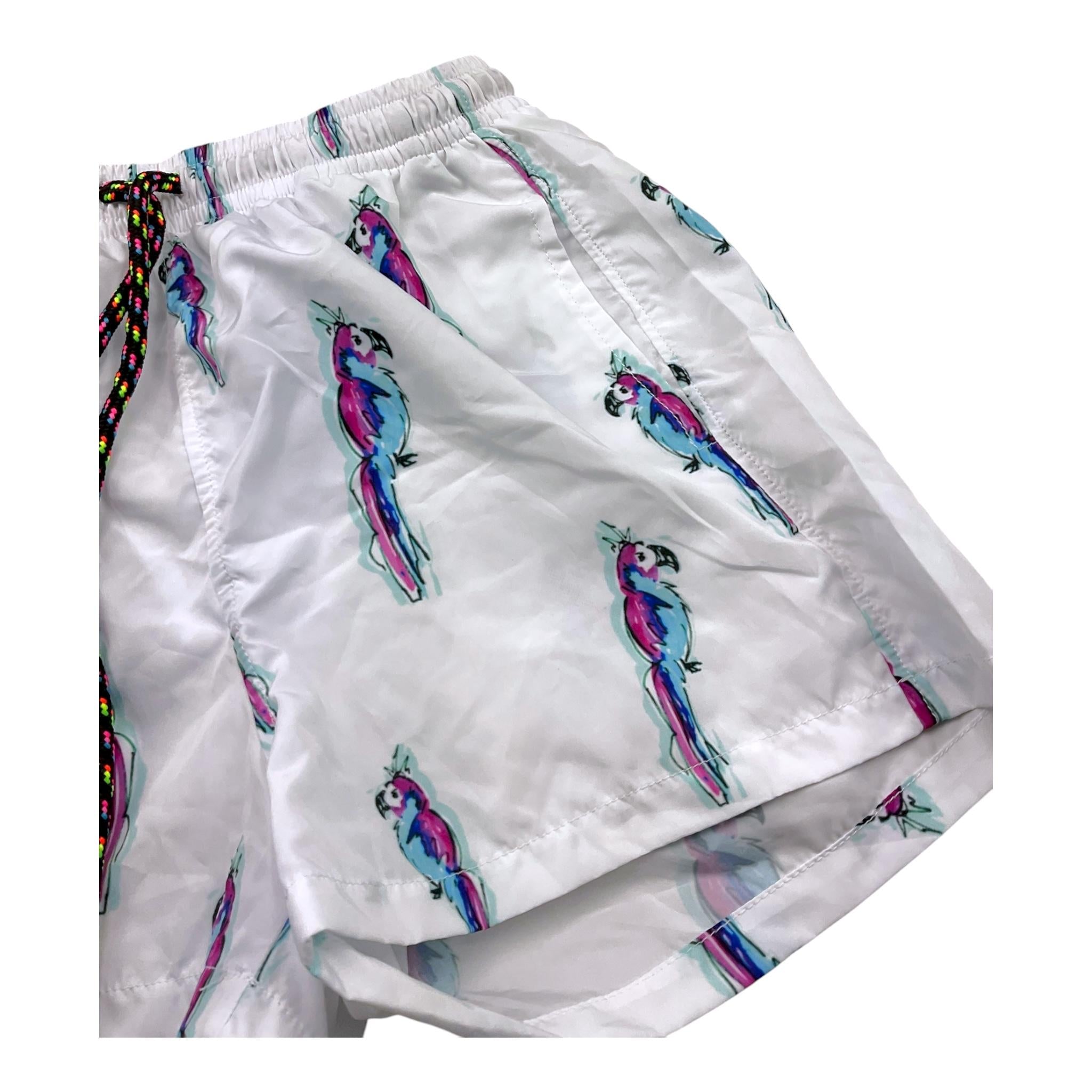 Nosbeachwear Costume Modello Boxer Tinta Unita con Stampa per Bambino P23B BIANCO NOSBEACHWEAR 