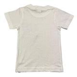Pesciolino Rosso T-Shirt Girocollo Tinta Unita Con Taschino In Contrasto Bianco Per Neonato