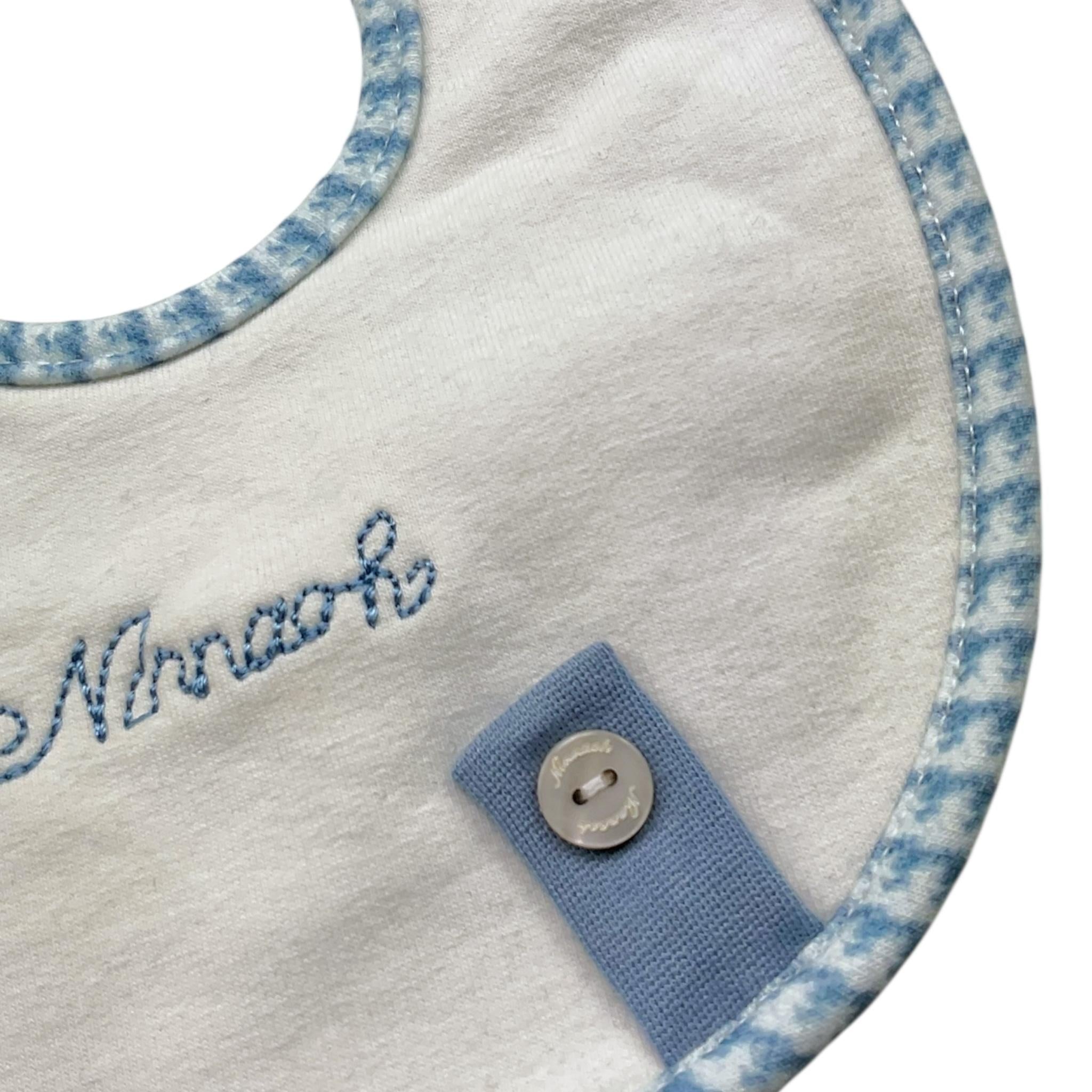 Ninnaoh Bavetta Tinta Unita con Stampa per Neonato I23260 BIANCO NINNAOH 