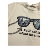 M+E' T.Shirt Girocollo Tinta Unita con Stampe per Bambino UEM0557J PANNA M+E' 