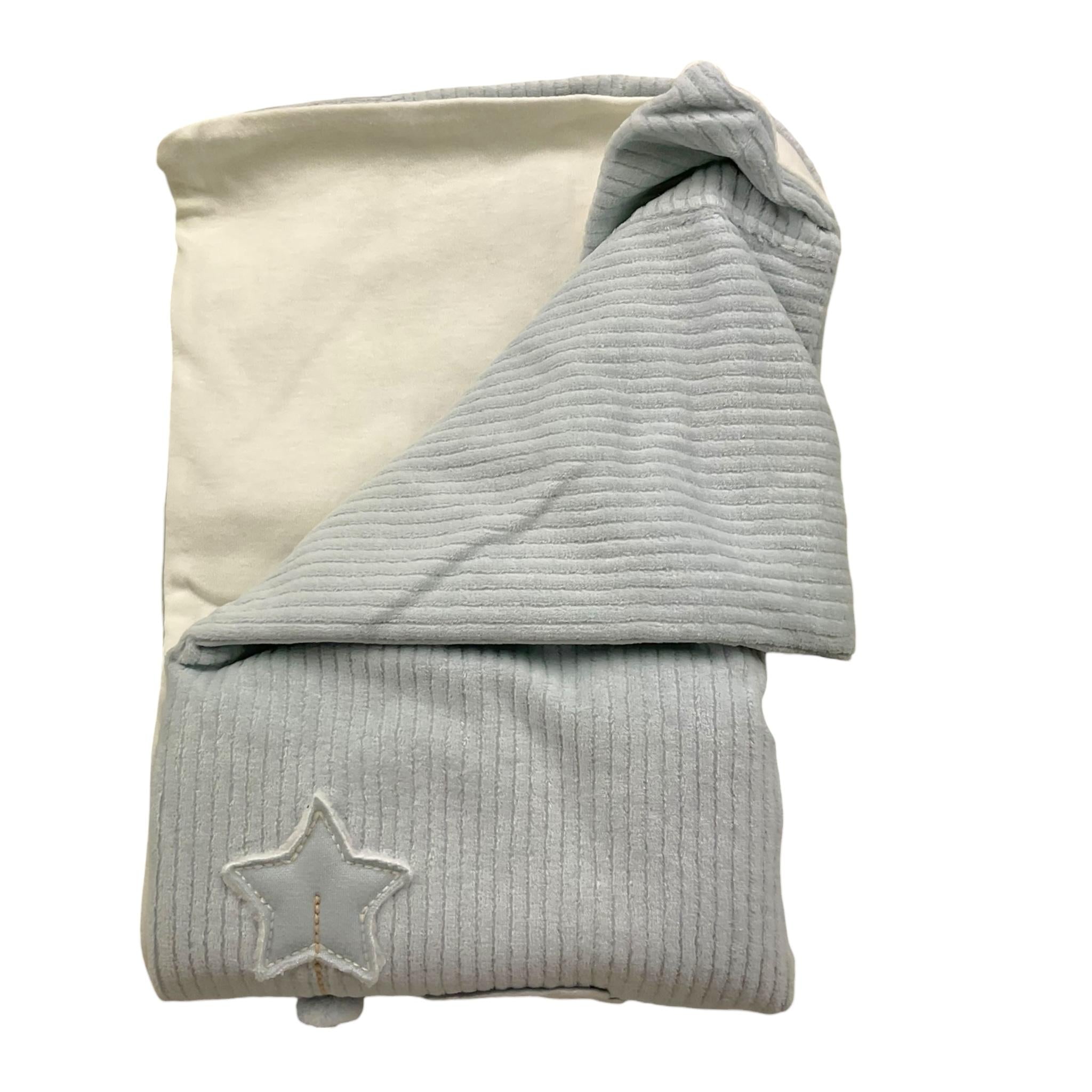 LALALU' coperta tinta unita con stampa Azzurro per Neonato COL1N AZZURRO LALALU' 